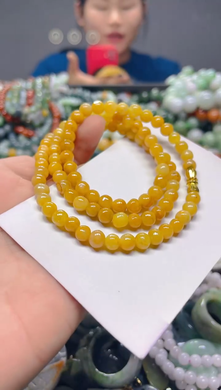 颈饰未镶嵌翡翠5MM/B/翡翠A货，一件也是批发价