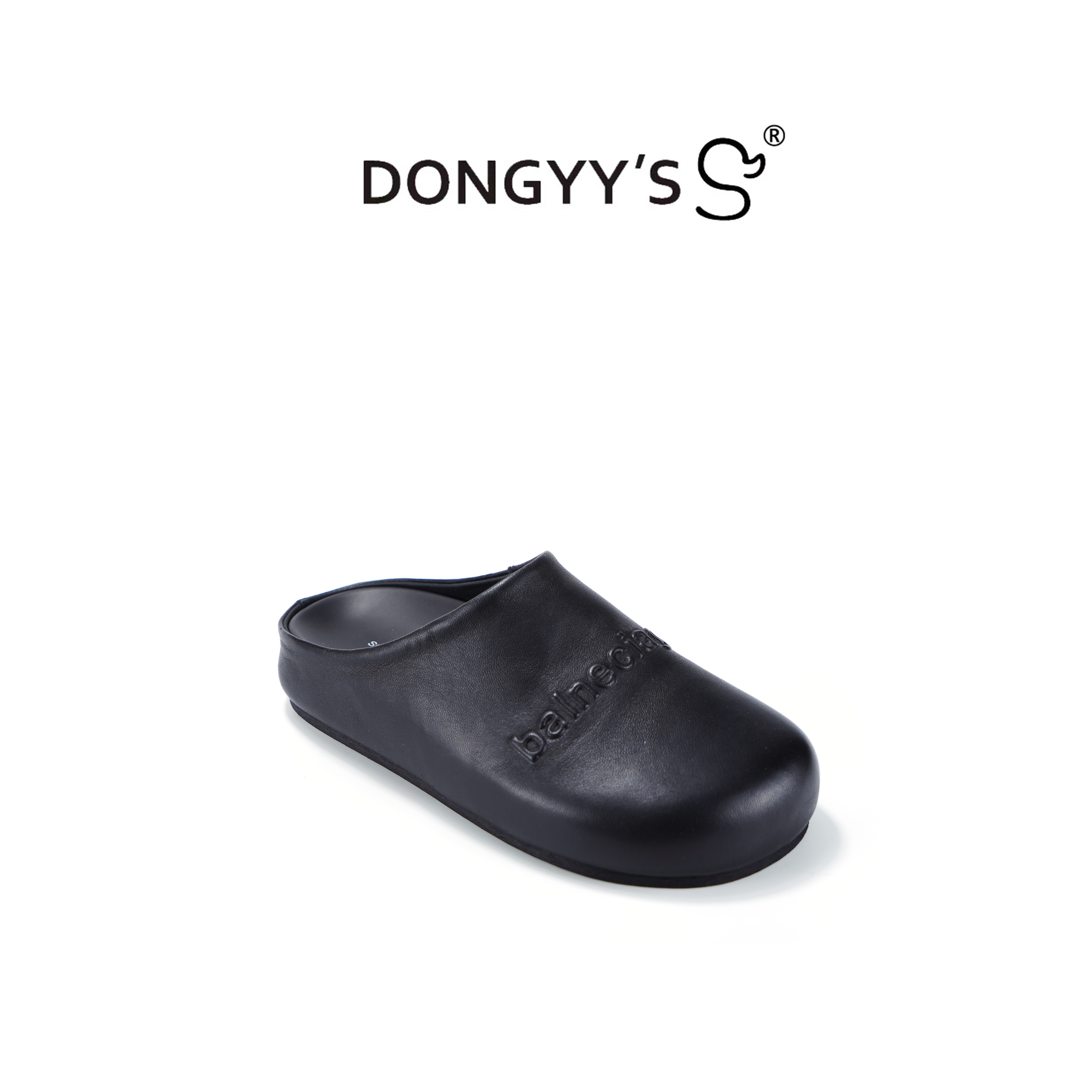 Dongyy's2025新款百搭牛皮勃肯半拖懒人鞋