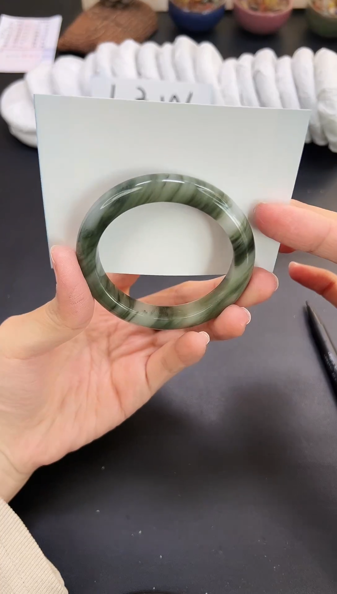 未镶嵌手镯石英质玉A203-53`54