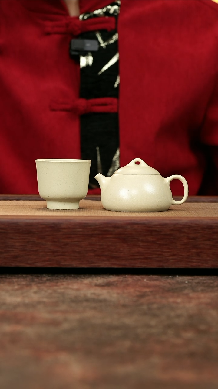 【闪购商品】紫砂茶杯梨皮本绿东瓢