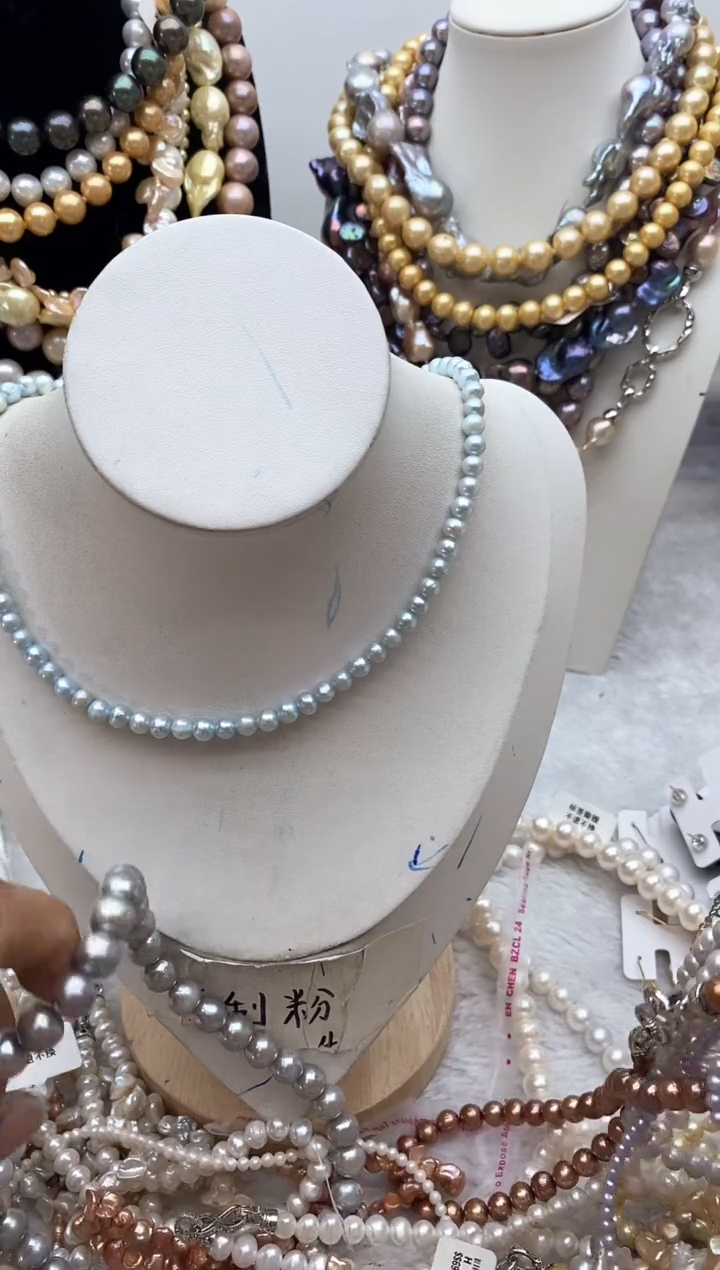 【闪购商品】淡水珍珠颈饰钛钢135