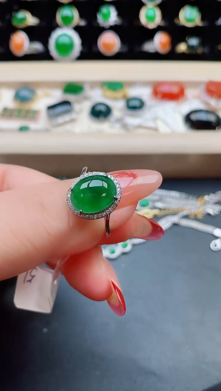 【闪购商品】翡翠戒指银S925镶嵌5080550