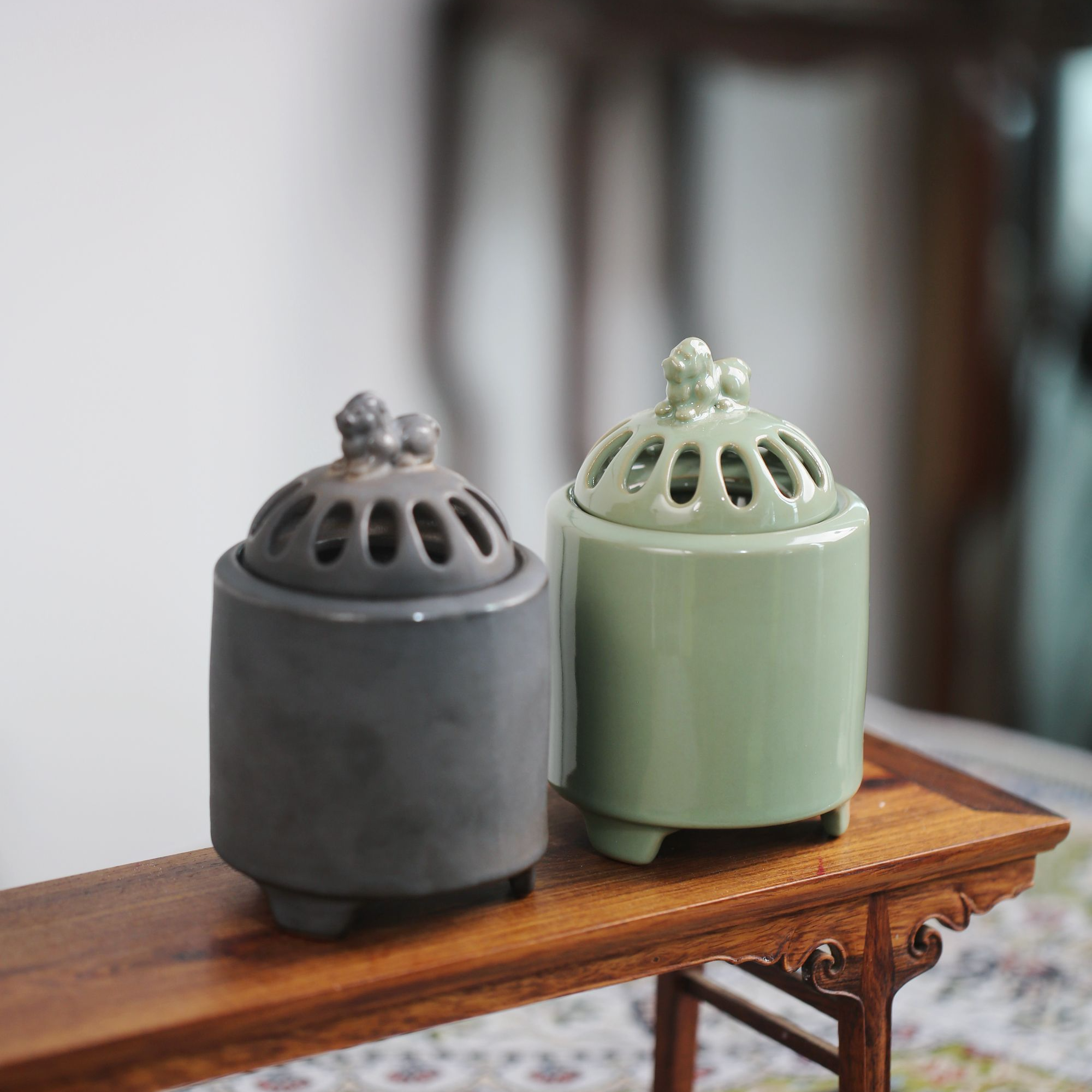 三足狻猊炉陶瓷高温电熏炉/温度60-520度 定时调温 液晶显示 