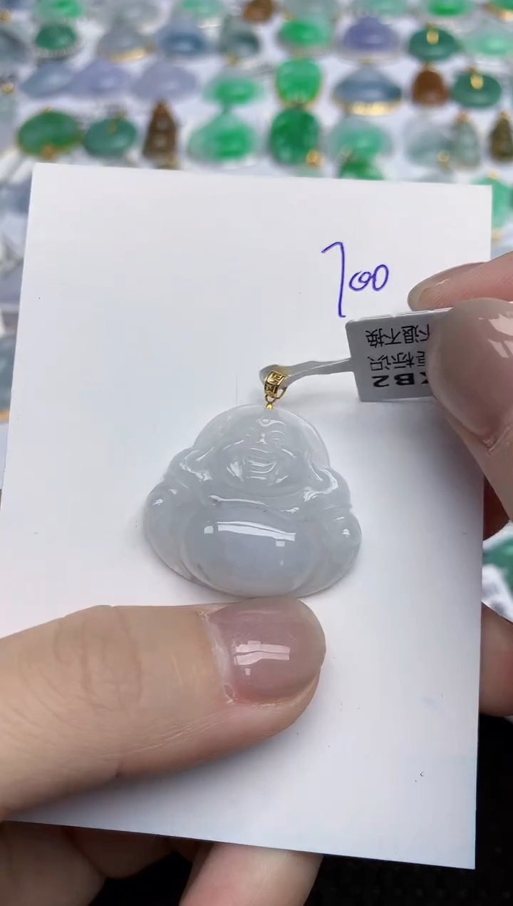 【闪购商品】翡翠颈饰18K金镶嵌天然翡翠A货