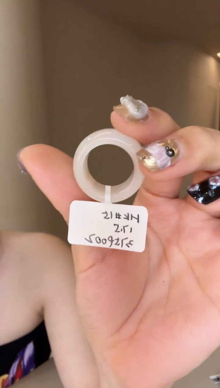 【闪购商品】和田玉戒指未镶嵌15码藕白粉紫