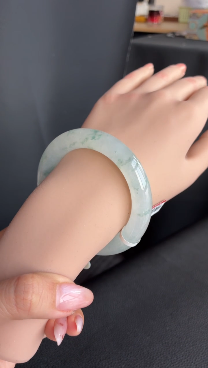 未镶嵌手镯翡翠90号54.4*10.9*10.4圆条