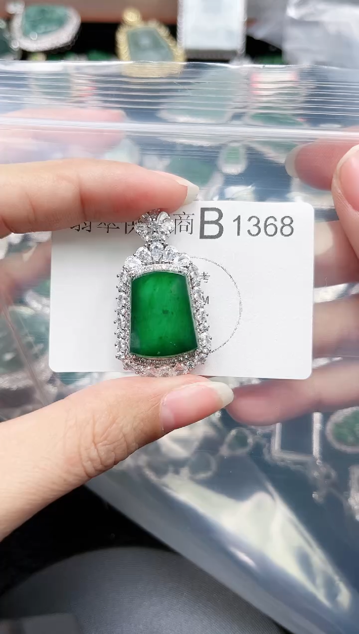 【闪购商品】翡翠颈饰未镶嵌赠皮绳1368