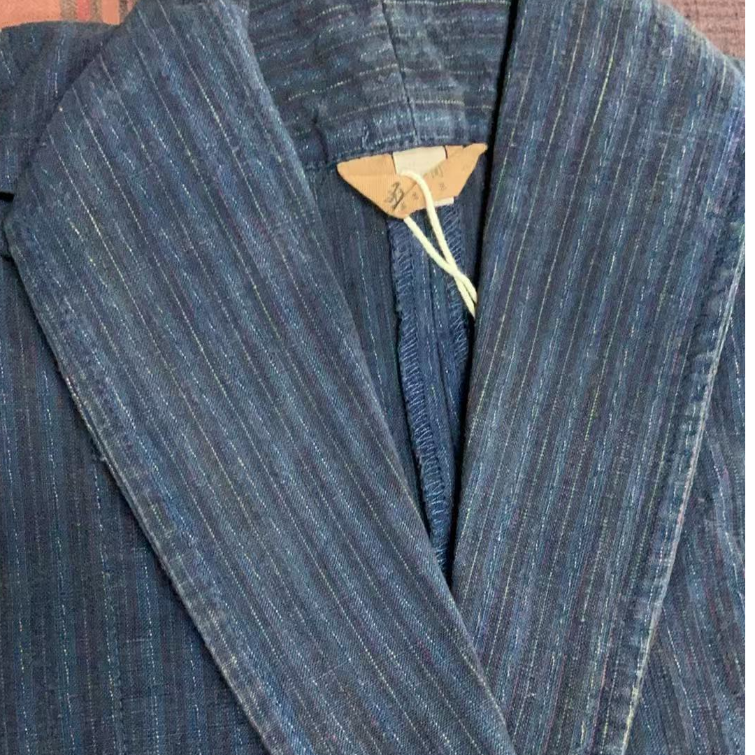 桑在云间 知秋一粒扣土布外套