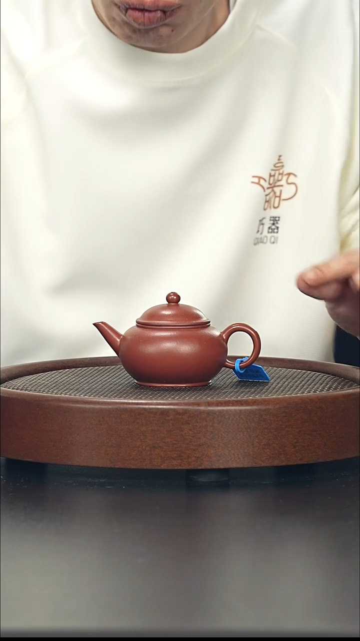 茶壶紫砂水平-朱泥-全手工微微瑕