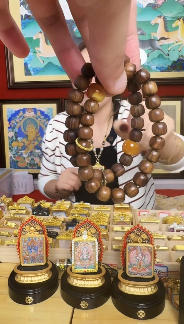 吊坠手串-热贡纯手绘周毛