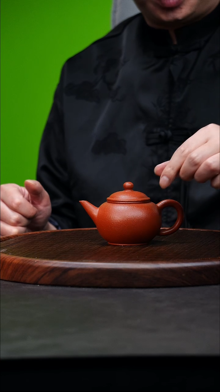 宜兴原矿高端紫砂 橘皮朱泥160cc