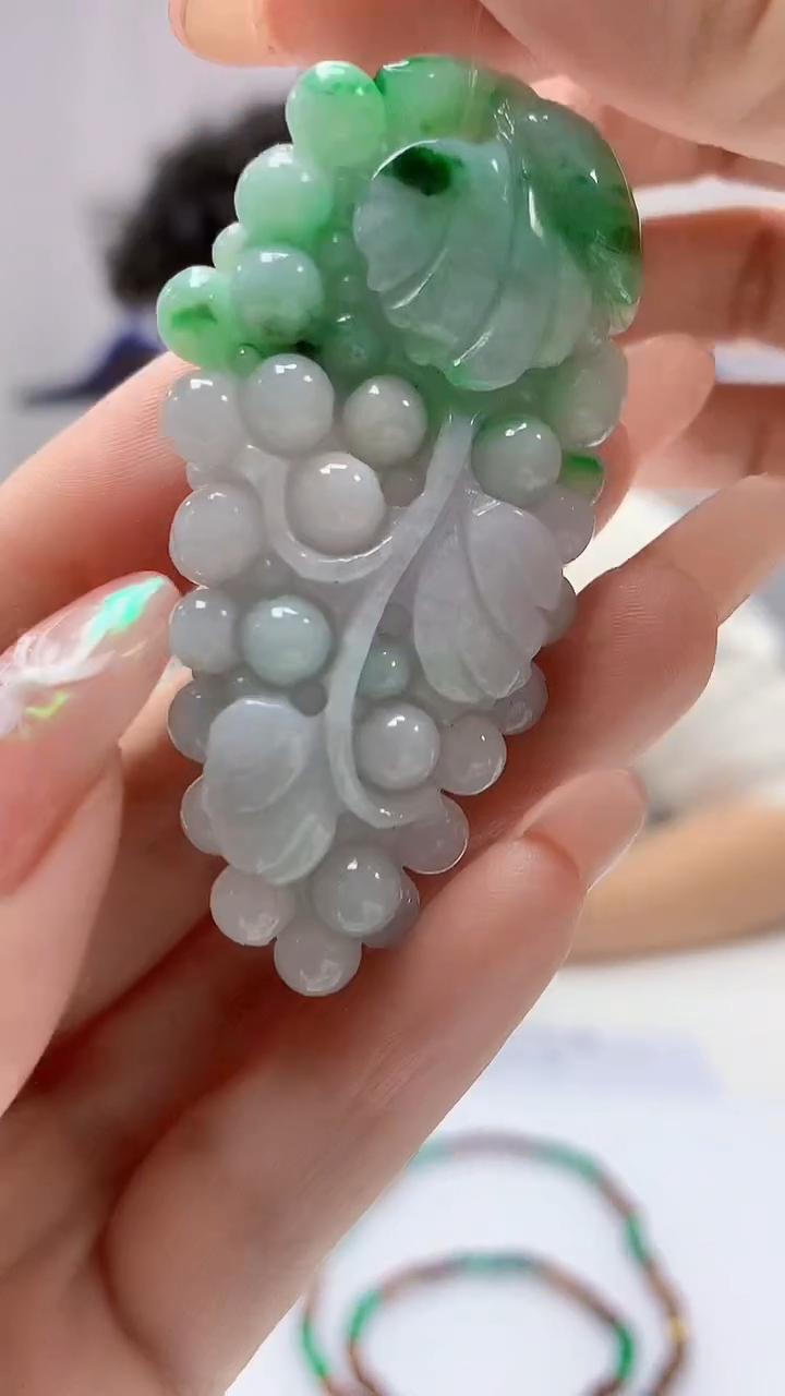 【闪购商品】定制翡翠未镶嵌4688DD-毛货挂件赠珠链199