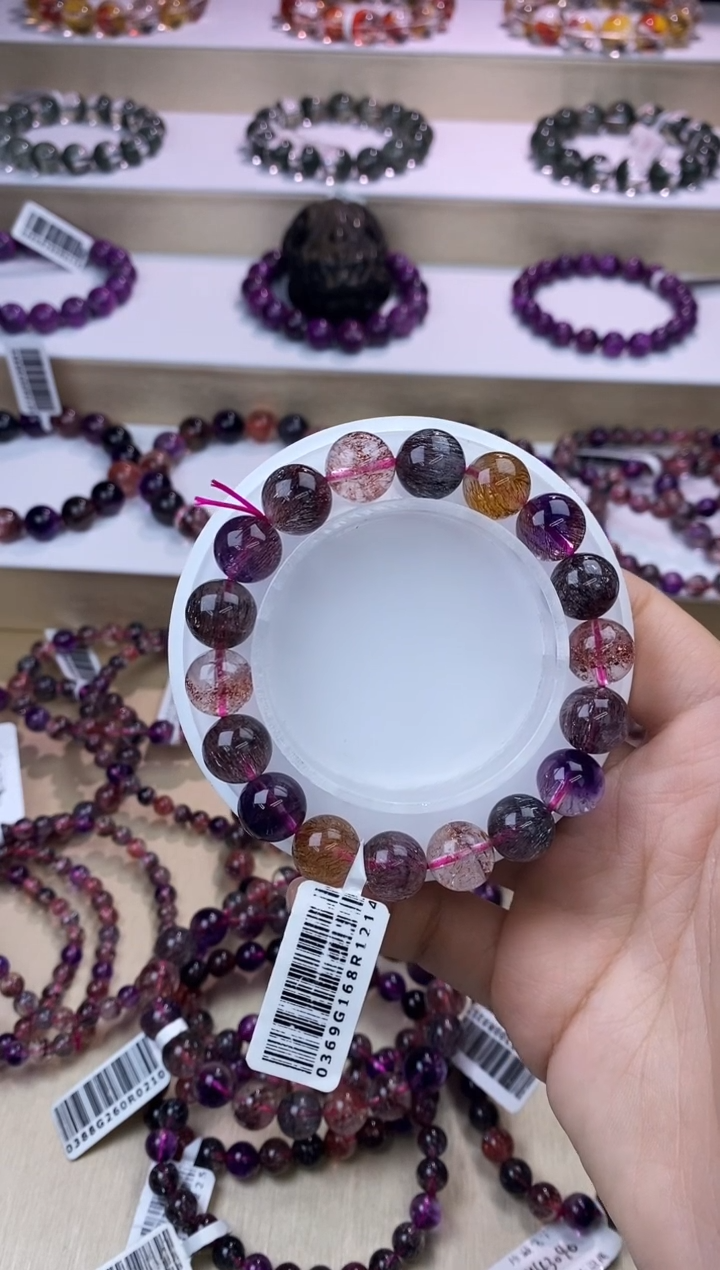 【闪购商品】水晶手链未镶嵌黑加仑超七单圈11m+