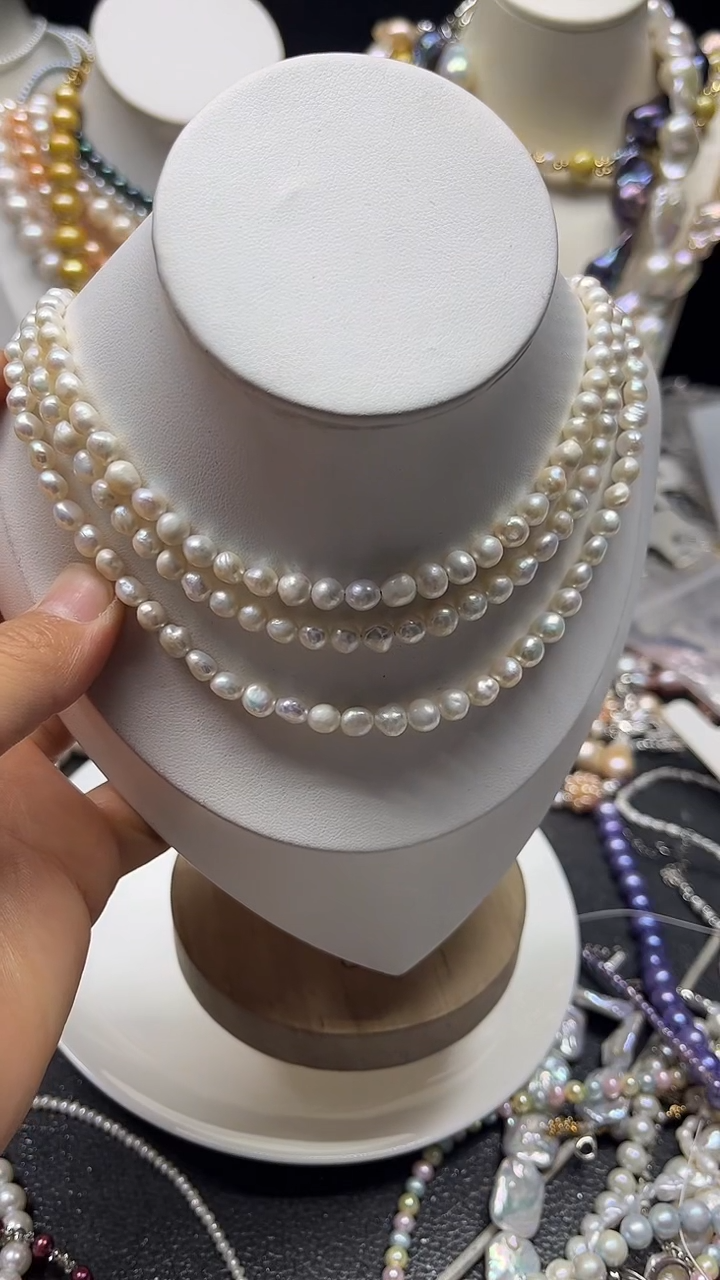 颈饰未镶嵌淡水珍珠多人