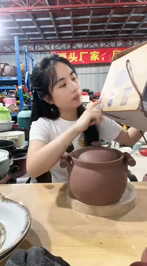 陶瑕疵3.0原陶大肚锅带盖