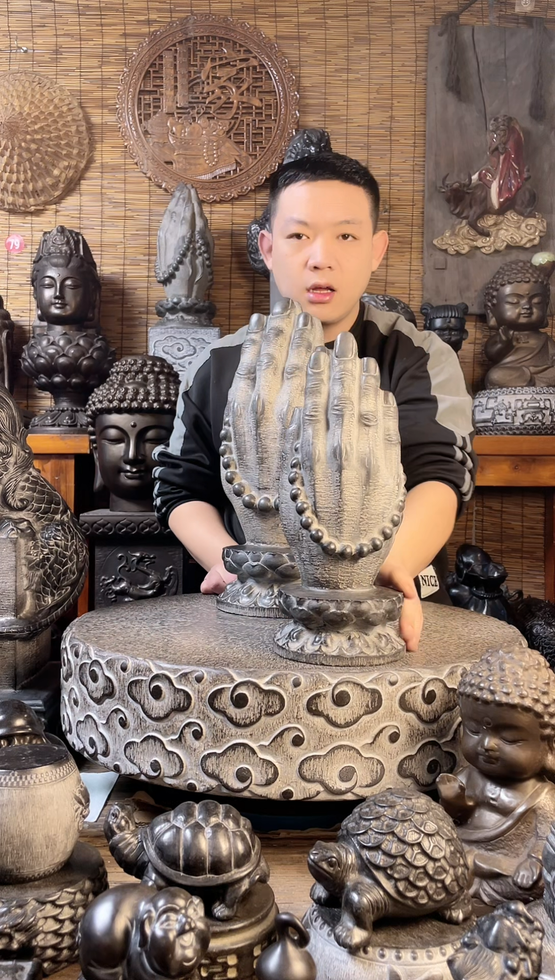 【闪购商品】34佛手天然青石雕刻