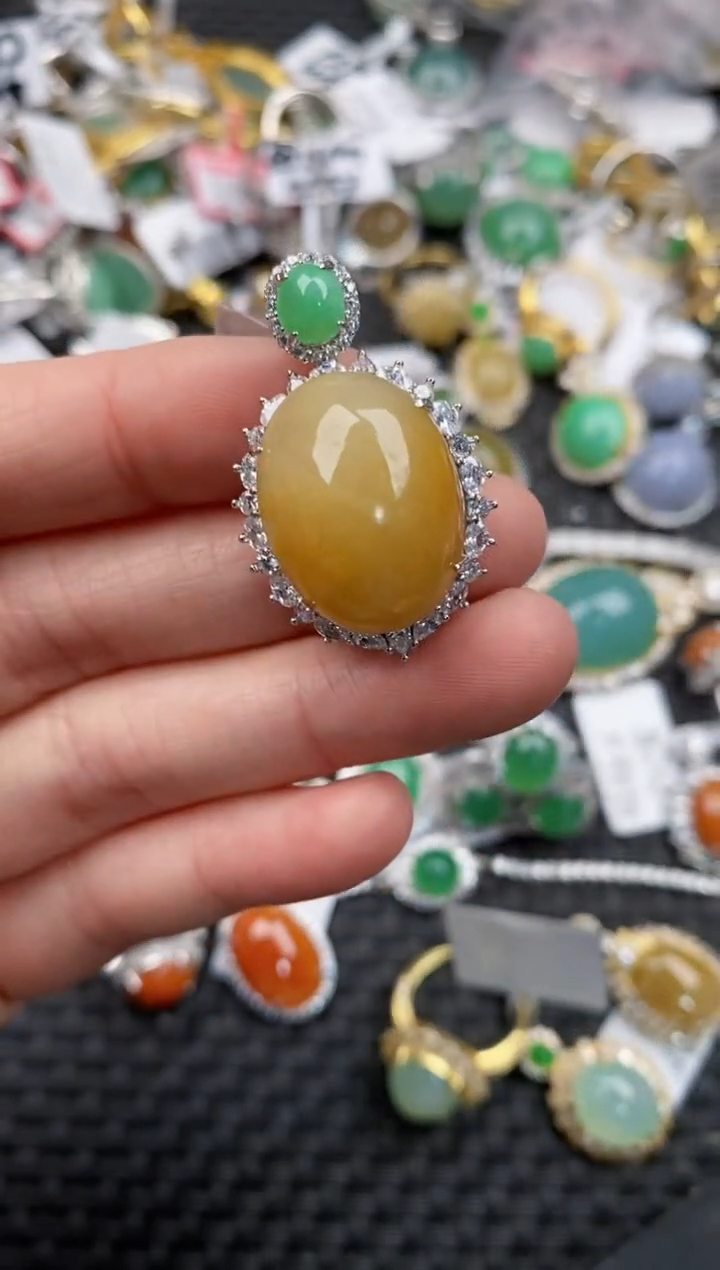 银S925镶嵌戒指翡翠11                     6