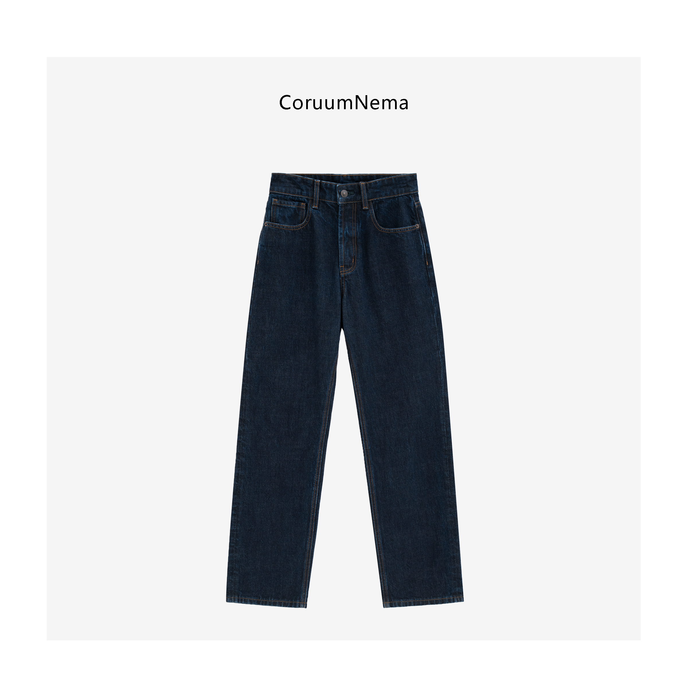 【CoruumNema】2025年早秋新款原色丹宁复古直筒牛仔裤180495