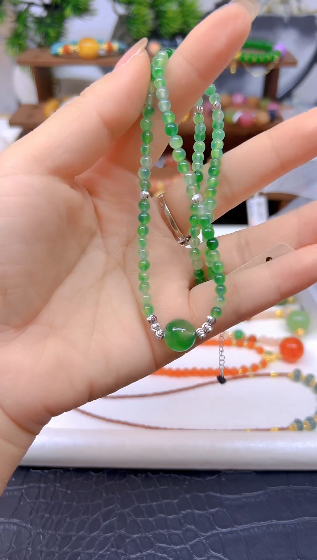 翡翠未镶嵌项链DIY款X416