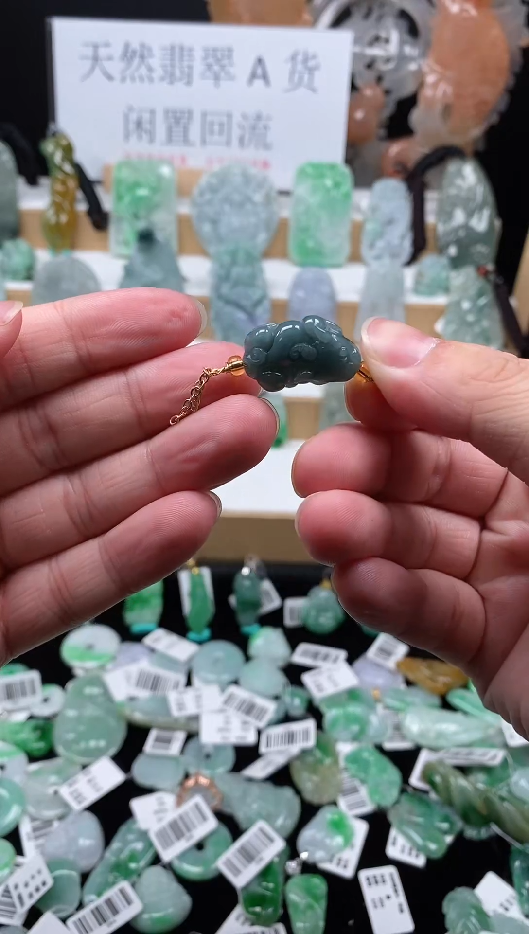 【闪购商品】翡翠颈饰未镶嵌86貔貅