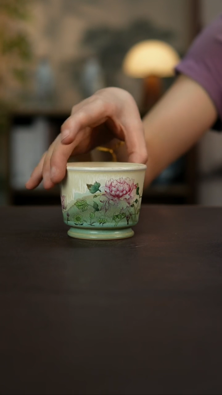 杯景德镇陶瓷杯碗柴烧多人
