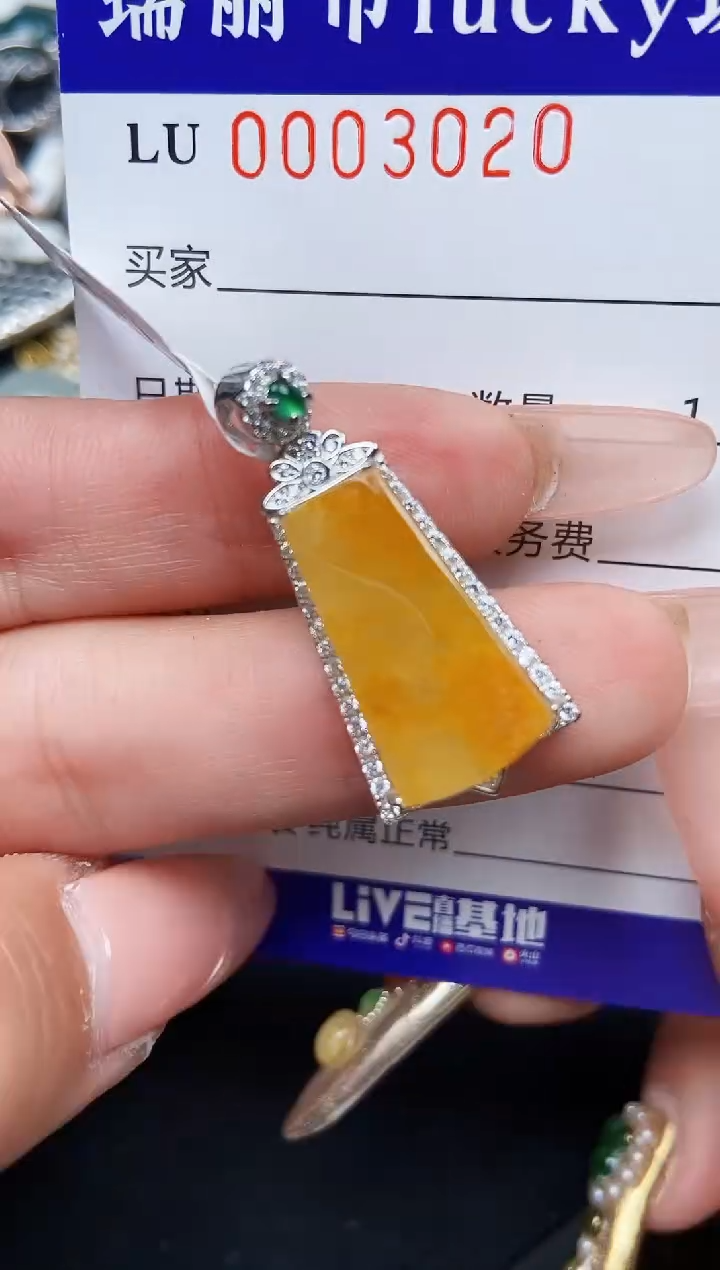 【闪购商品】翡翠颈饰银S925镶嵌3020