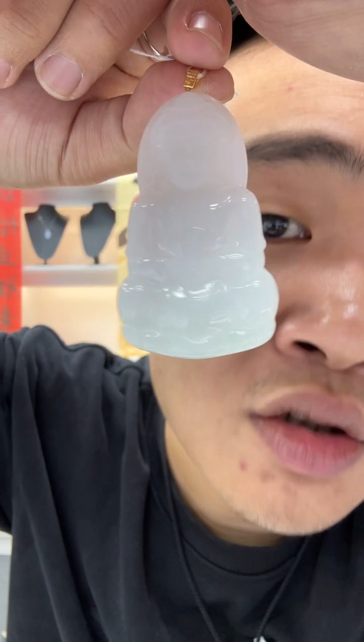 【闪购商品】翡翠颈饰18K金镶嵌天然翡翠A货孤品一件