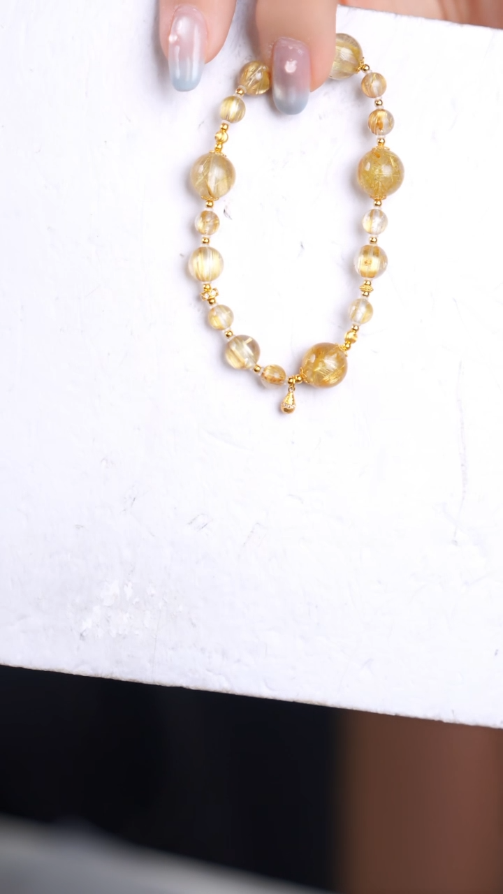 水晶手串18K金镶嵌@@@@@@@@@@@@@@@@@@@@