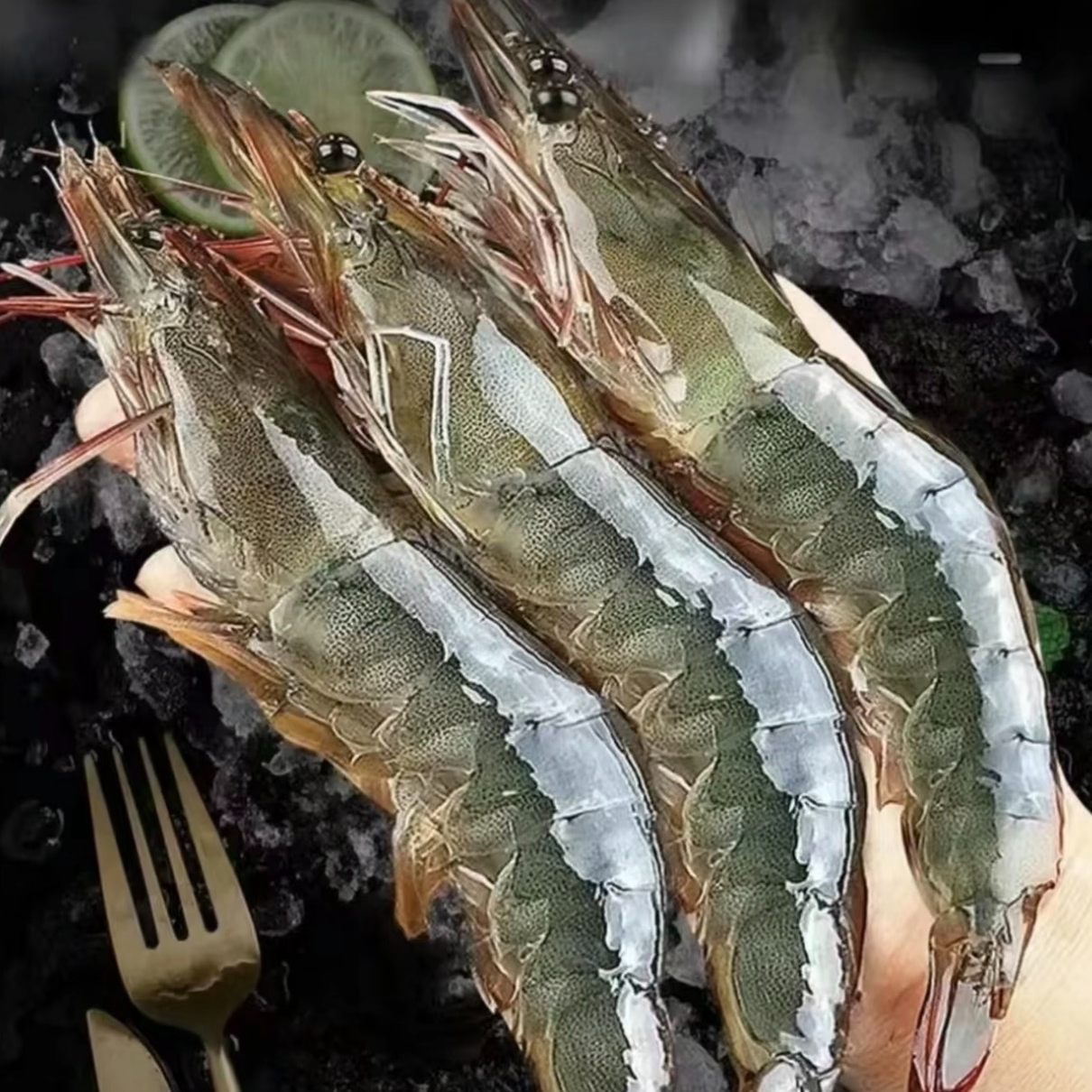 【拍3斤送1斤】肉质Q弹鲜嫩海水大虾 单只15-18cm 4斤一盒 50-60只