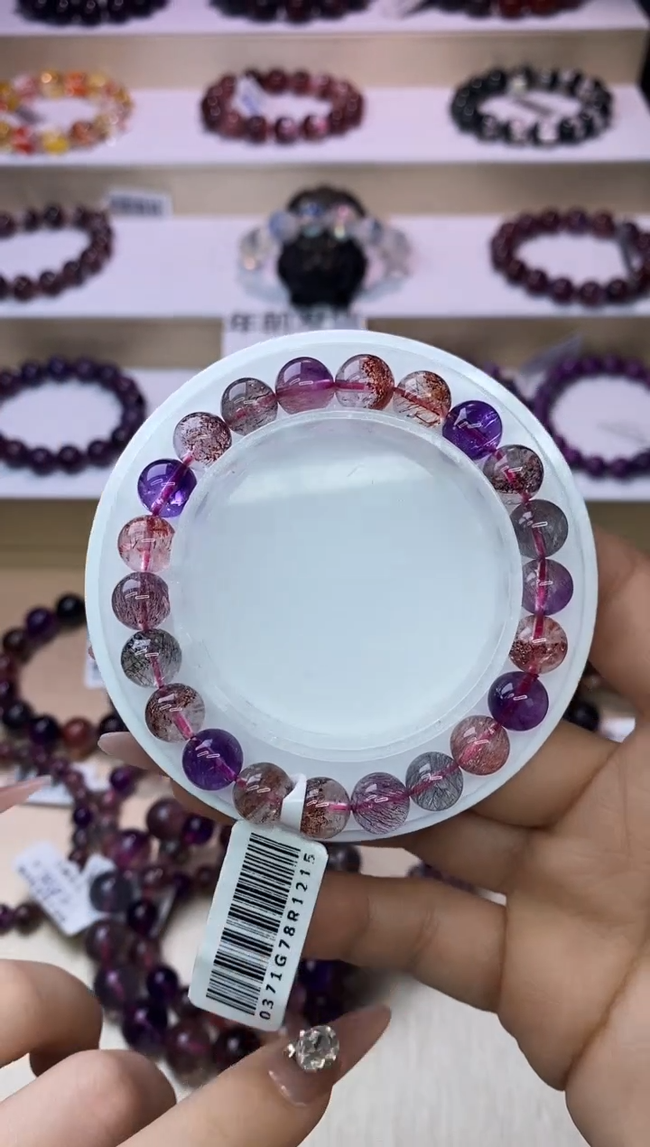 【闪购商品】水晶手链未镶嵌黑加仑超七单圈8m+