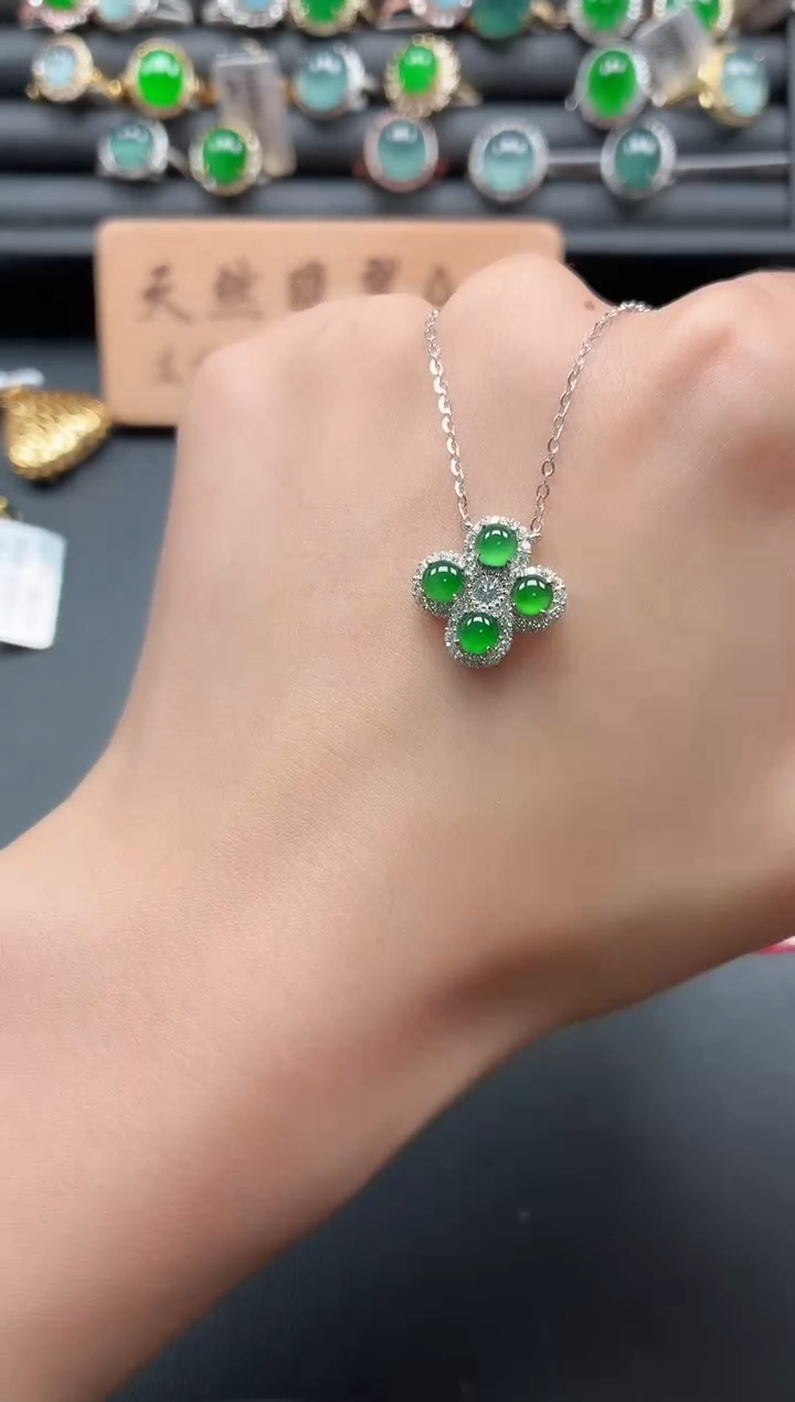 银S925镶嵌戒指翡翠11