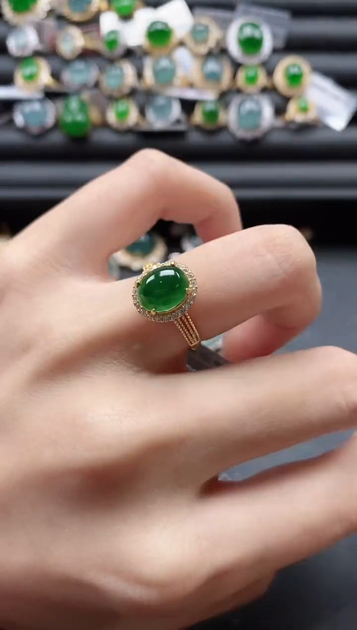 【闪购商品】翡翠戒指银S925镶嵌15151