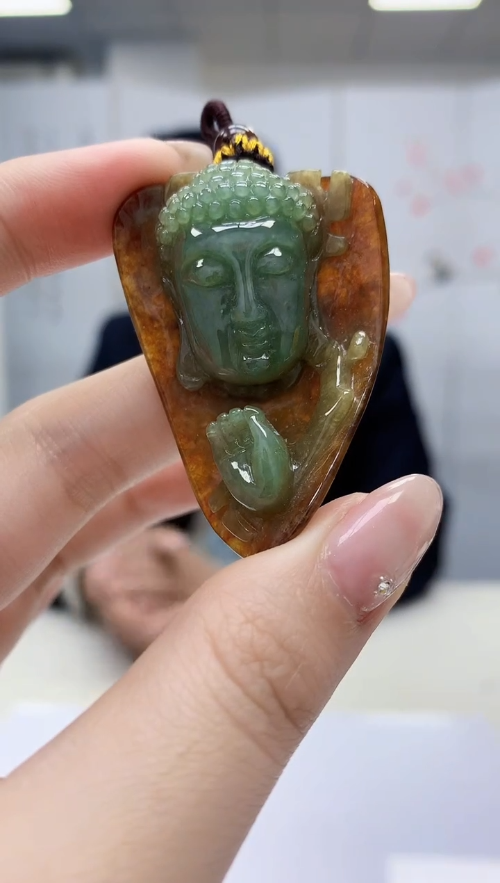 【闪购商品】定制翡翠未镶嵌4969jw-毛货挂件13