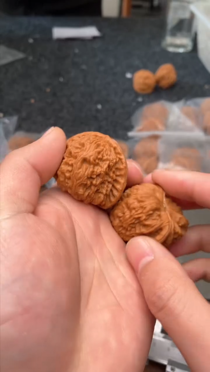 【闪购商品】文玩核桃把件G216号40尺白狮子