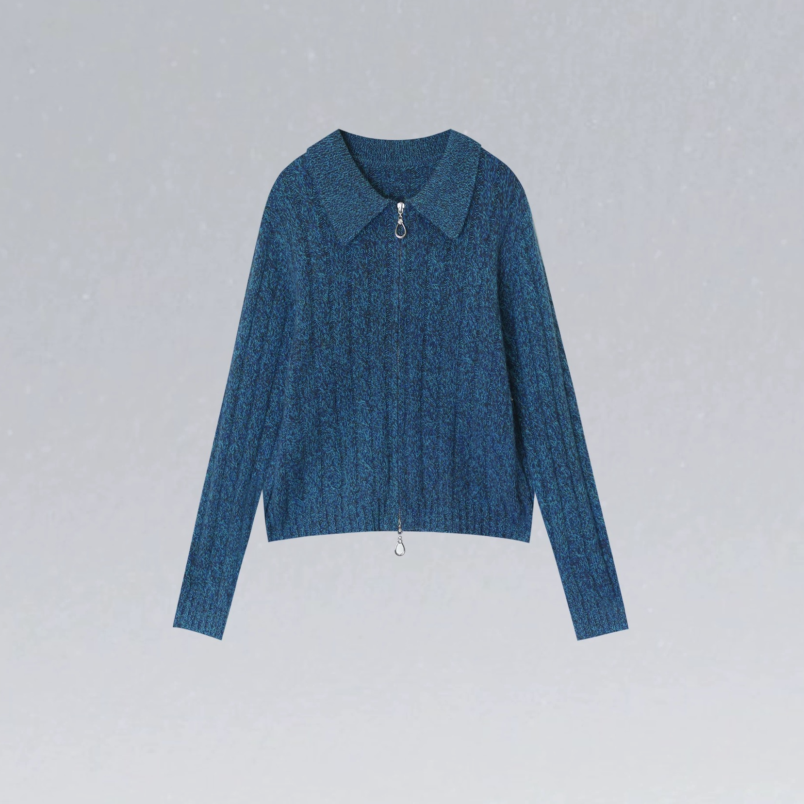 【硬货】5158轻奢时尚拉毛宽松短款气质秋冬针织毛衣拉链套头毛衣