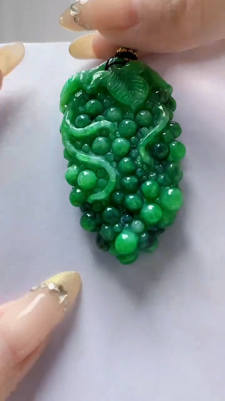 未镶嵌定制翡翠5060DD-毛货挂件69