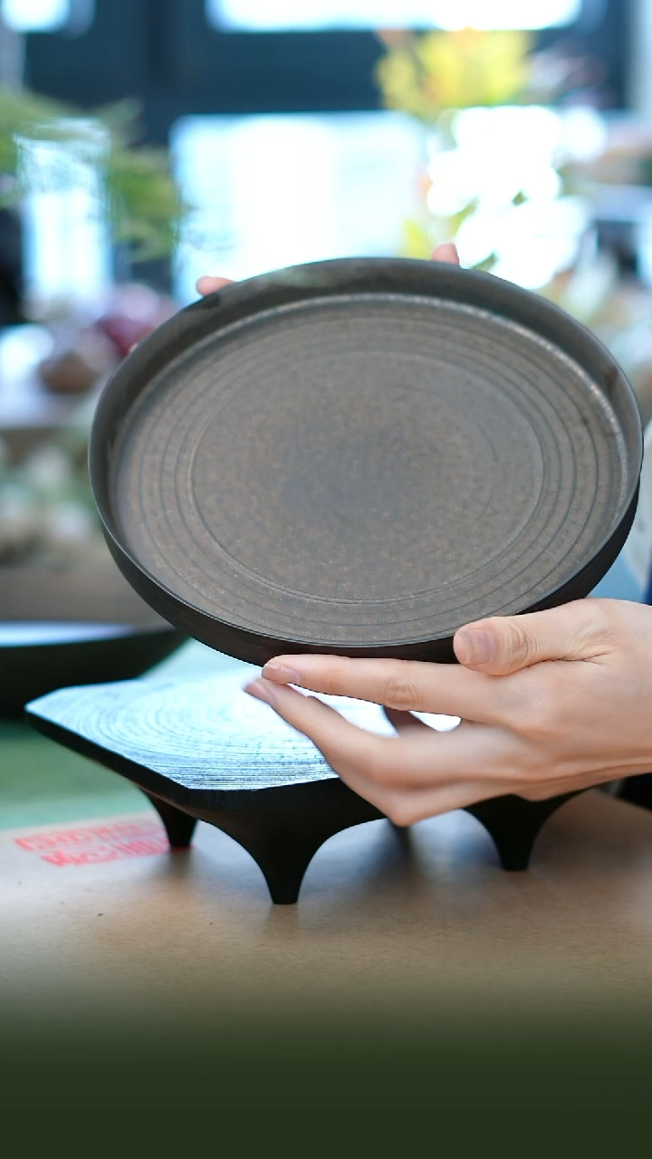 瓷片铁锈釉干泡盘干泡