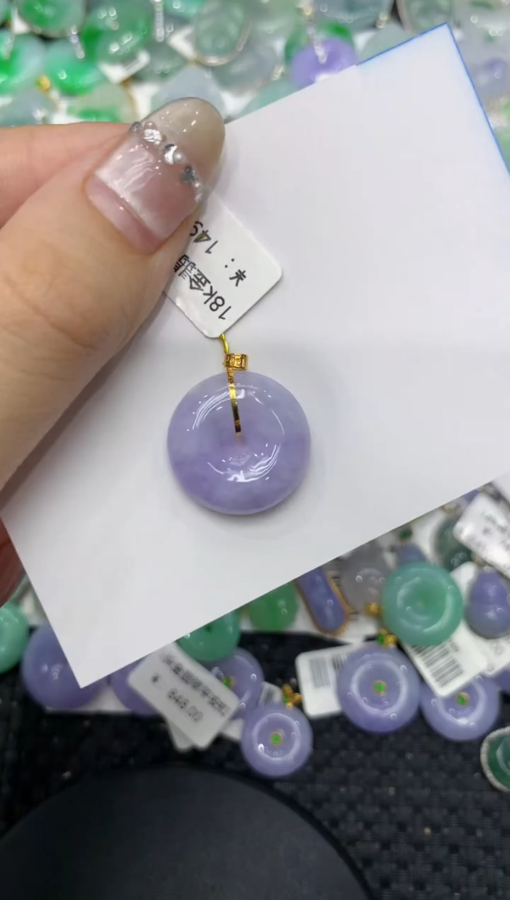 【闪购商品】翡翠颈饰18K金镶嵌222222222