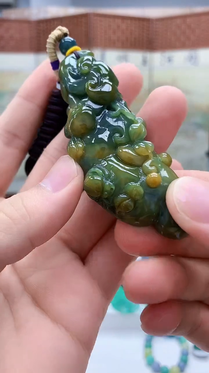 未镶嵌定制翡翠4688bb-毛货挂件41