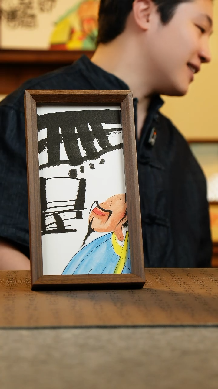 国画15*27.5纯手绘国风国画摆台