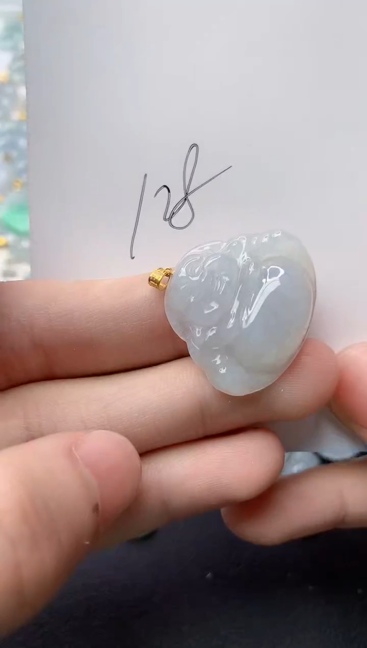 【闪购商品】翡翠颈饰18K金镶嵌67.........