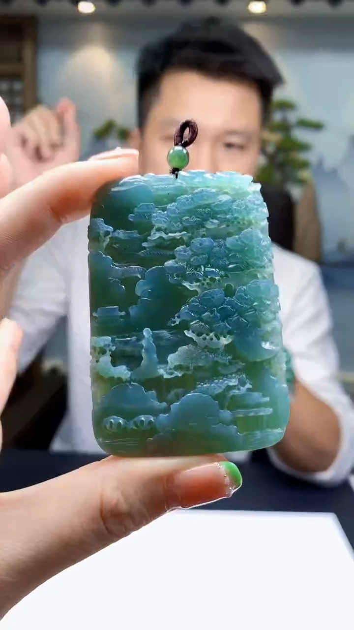 定制翡翠未镶嵌ry1072-毛货挂件16