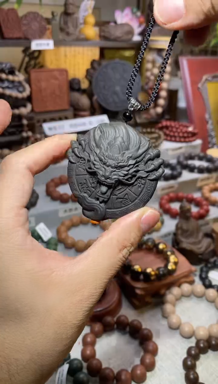 【闪购商品】泥塑内府龙涎香方合香牌-龙牌