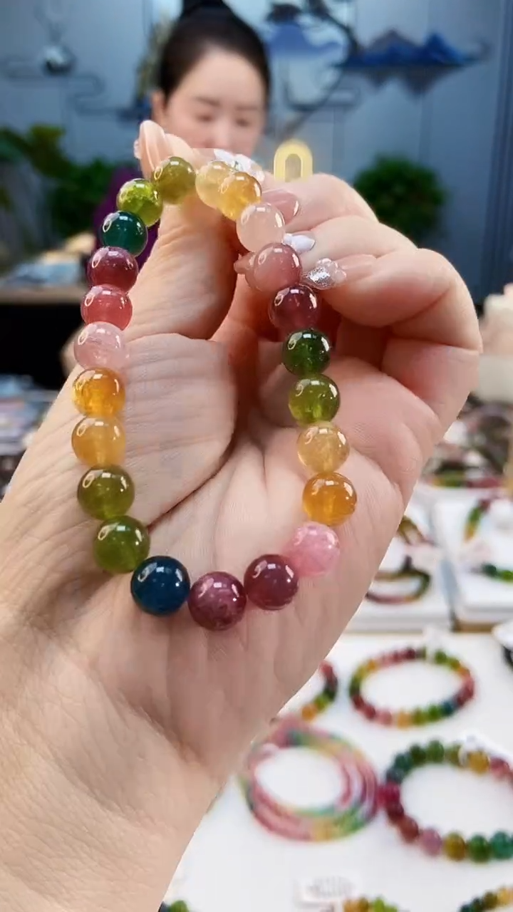 【闪购商品】碧玺手链未镶嵌G2050单圈颜色微差发1