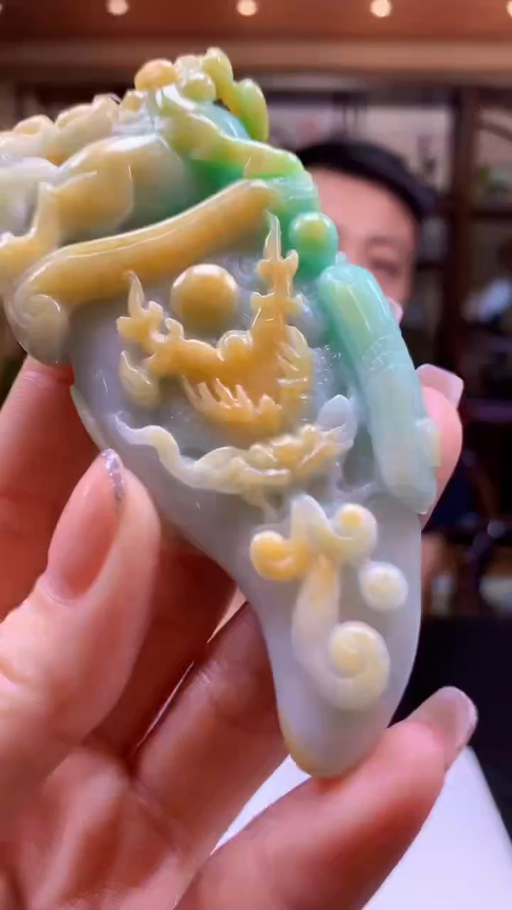 定制翡翠未镶嵌1085ry-毛货挂件70