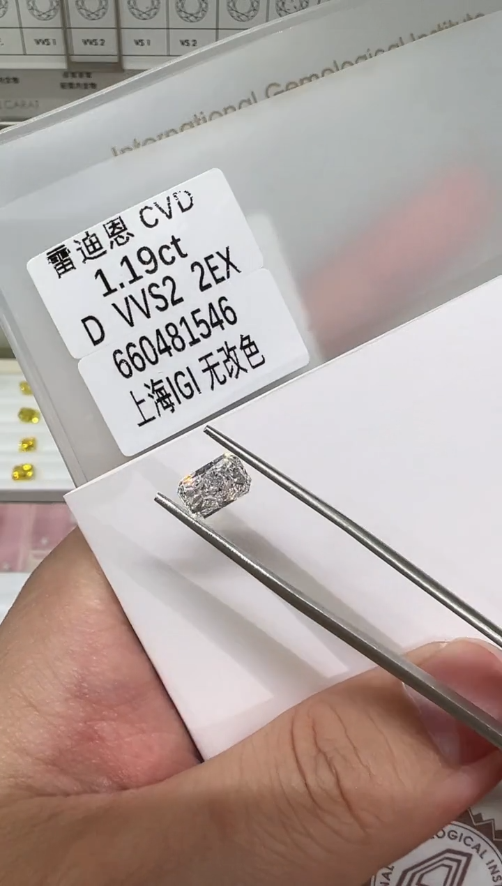 【闪购商品】实验室培育钻石裸石未镶嵌@1.19 ct 先鉴赏，再定制！