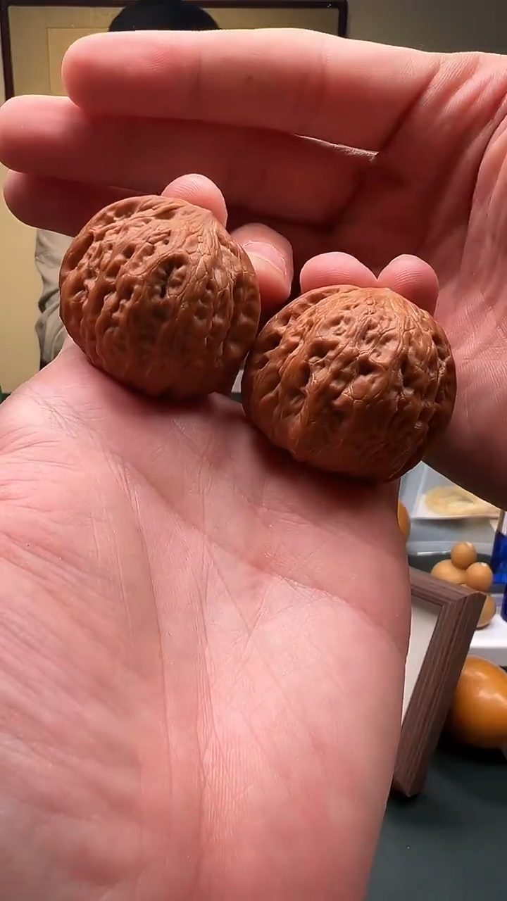 【闪购商品】文玩核桃把件38mm 铁锤文玩核桃一对 12号