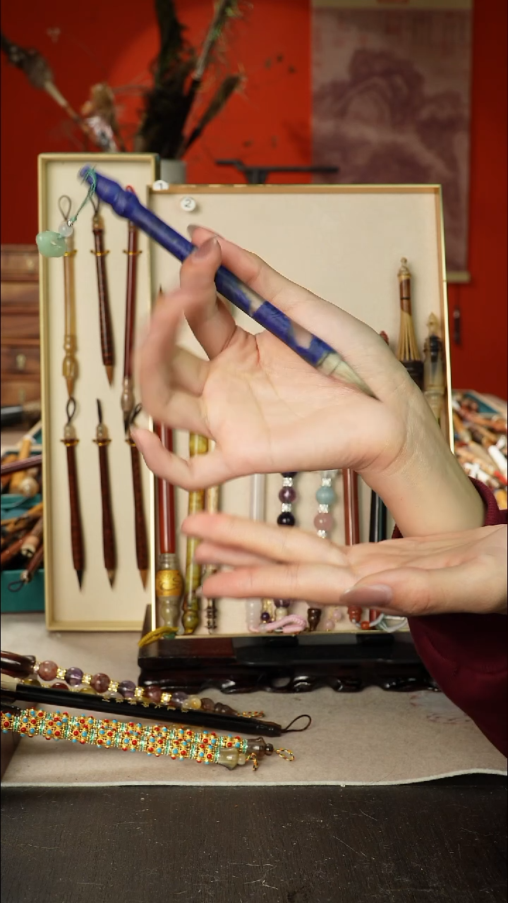 158号闪孤品高货毛笔链接 清水试笔 蘸墨不退