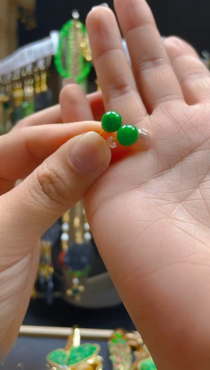 【闪购商品】翡翠耳饰合金046翡翠饰品