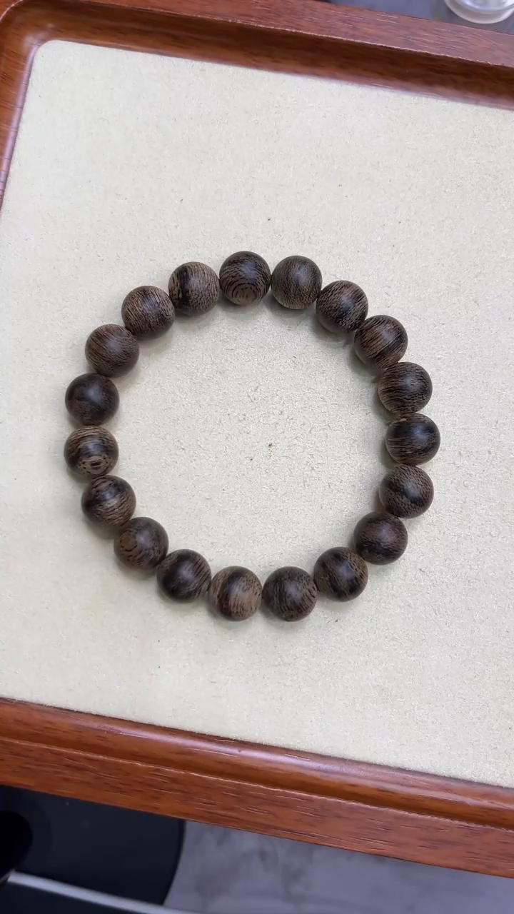 【闪购商品】沉香手串1.1文莱黑棋单圈19颗12克